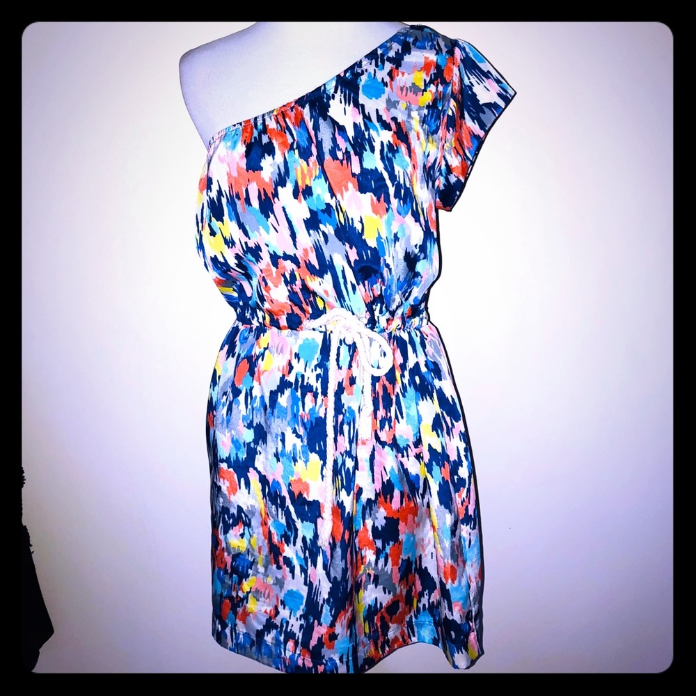 🦄 1 shoulder Multi color adjustable w. Belt dress